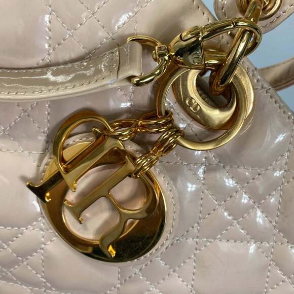 CHRISTIAN DIOR Cream Leather Shoulder Bag - Picture 9 of 13